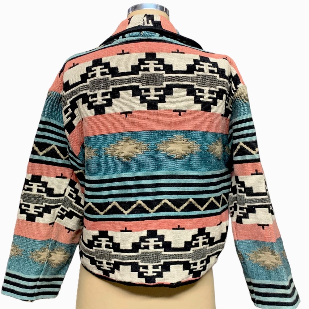 Flashback, Aztec pattern Cropped Jacket - Picture 2 of 8